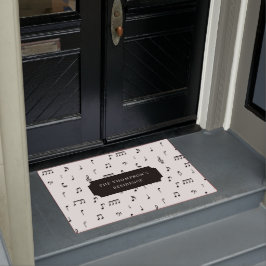 Symbol-Schriftart für schwarze und weiße Noten Fußmatte