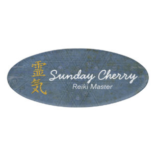 Symbol / Sign REIKI gold + Ihr Backgr. Ideen Namenschild