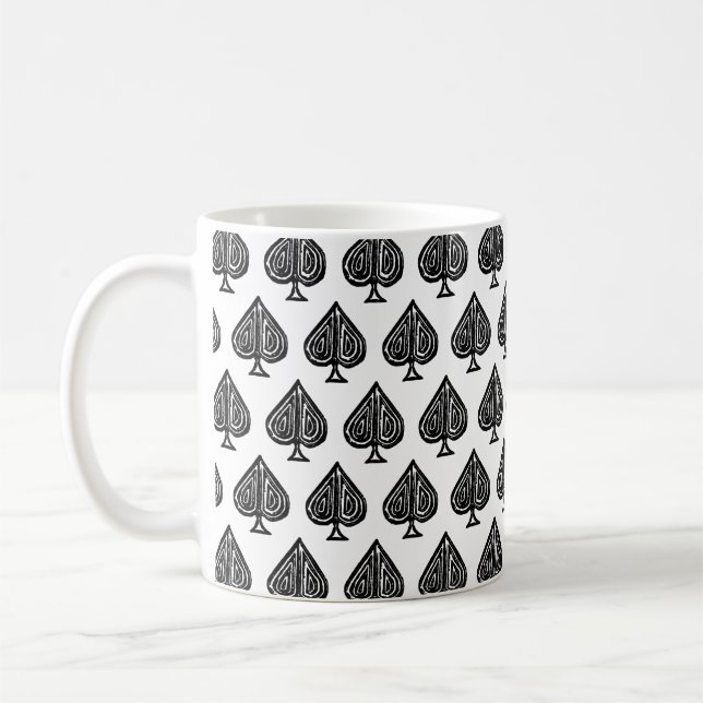 Symbol-Spaziergänge auf der schwarzen Karte Form L Kaffeetasse (Links)