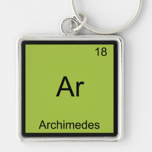 Symbol-T-Shirt des Archimedes Funny Chemistry Elem Schlüsselanhänger