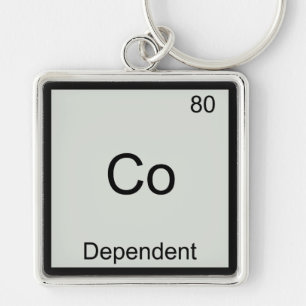 Symbol-T-Shirt für Co-abhängige Funny Chemistry El Schlüsselanhänger