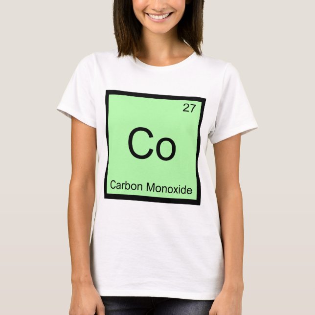 Symbol-T-Shirt für Kohlenmonoxid T-Shirt (Vorderseite)