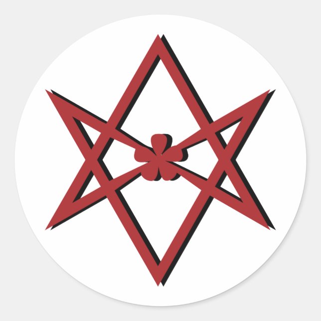 Symbol Thelema Runder Aufkleber (Vorderseite)