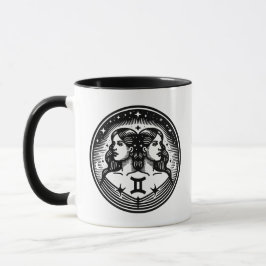Symbol und Merkmale des Horoskops - Gemini-Zeichen Tasse