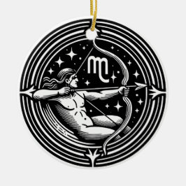Symbol und Merkmale des Horoskops - Sagittarius Keramik Ornament