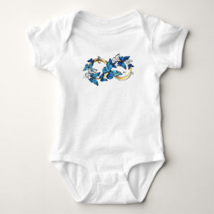 Symbol Unendlichkeit von blauen Morpho-Schmetterli Baby Strampler