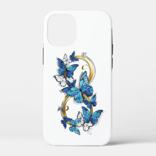 Symbol Unendlichkeit von blauen Morpho-Schmetterli Case-Mate iPhone Hülle