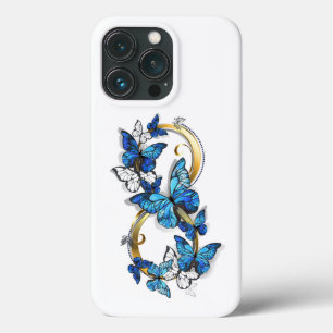 Symbol Unendlichkeit von blauen Morpho-Schmetterli Case-Mate iPhone Hülle