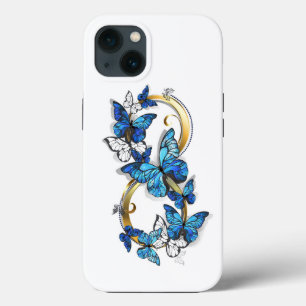 Symbol Unendlichkeit von blauen Morpho-Schmetterli Case-Mate iPhone Hülle