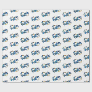 Symbol Unendlichkeit von blauen Morpho-Schmetterli Geschenkpapier