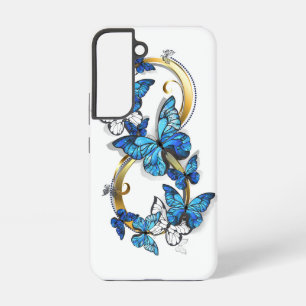Symbol Unendlichkeit von blauen Morpho-Schmetterli Samsung Galaxy Hülle