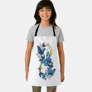 Symbol Unendlichkeit von blauen Morpho-Schmetterli Schürze