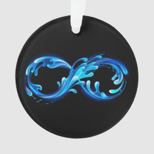 Symbol Unendlichkeit von kaltem klarem Wasser Ornament