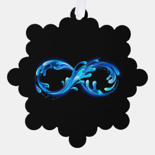Symbol Unendlichkeit von kaltem klarem Wasser Ornament Karte