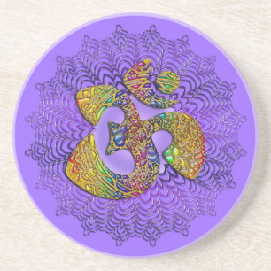 Symbol Universell OM/OM - Ornament Sandstein Untersetzer