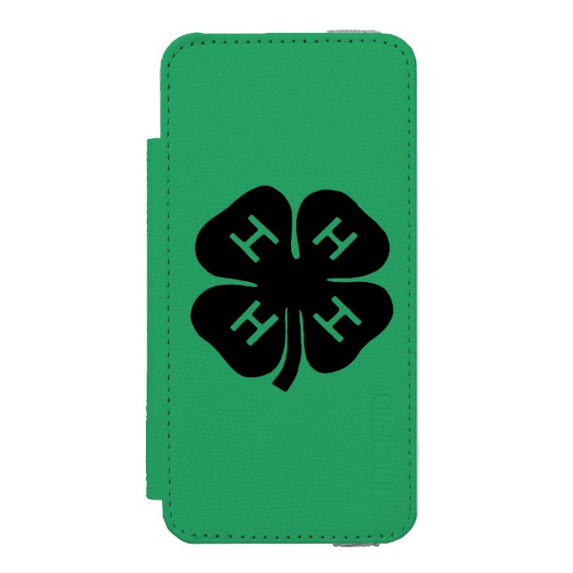 Symbol: Verein 4-H Incipio iPhone Geldbeutel-Hülle (Folio Vorderseite)