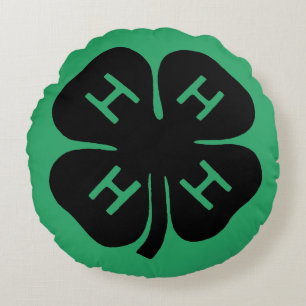 Symbol: Verein 4-H Rundes Kissen