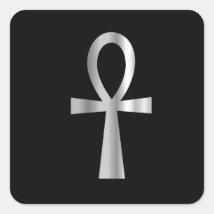 Symbol von Kemetism- Ankh Quadratischer Aufkleber