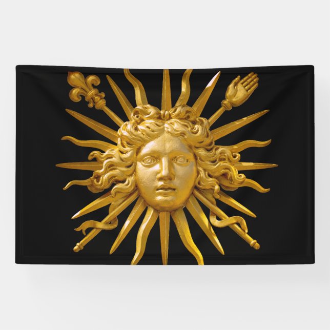 Symbol von Louis XIV der Sonnenkönig Banner (Horizontal)