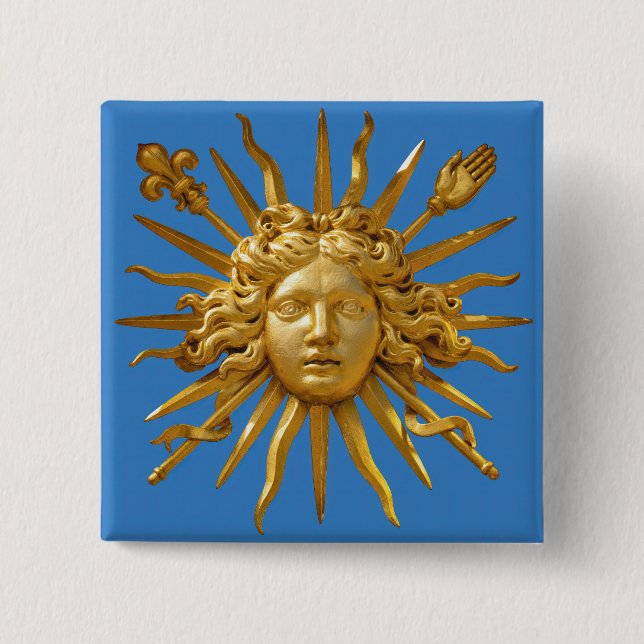 Symbol von Louis XIV der Sonnenkönig Button (Vorderseite)