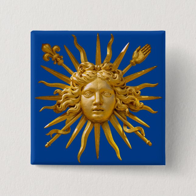 Symbol von Louis XIV der Sonnenkönig Button (Vorderseite)