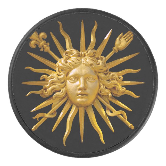 Symbol von Louis XIV der Sonnenkönig Eishockey Puck (Vorderseite)