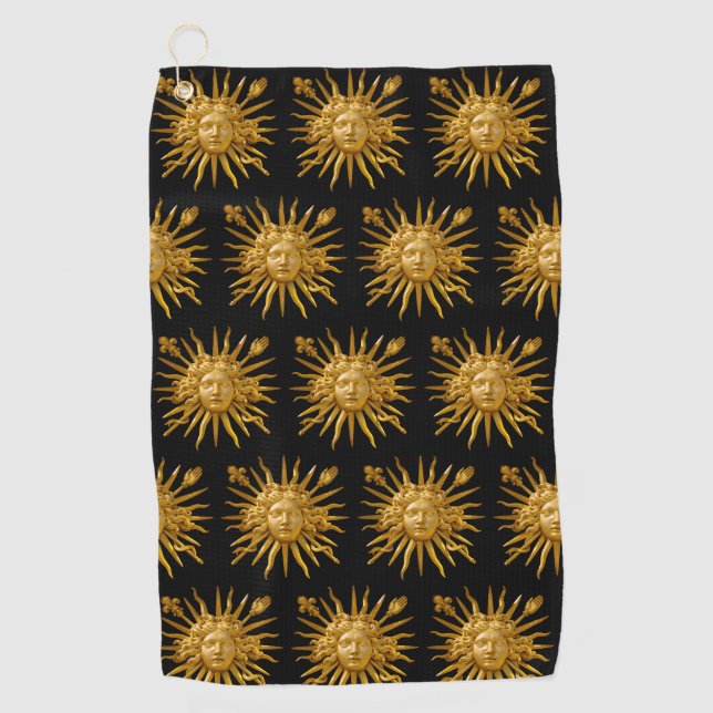 Symbol von Louis XIV der Sonnenkönig Golfhandtuch (Vorderseite)