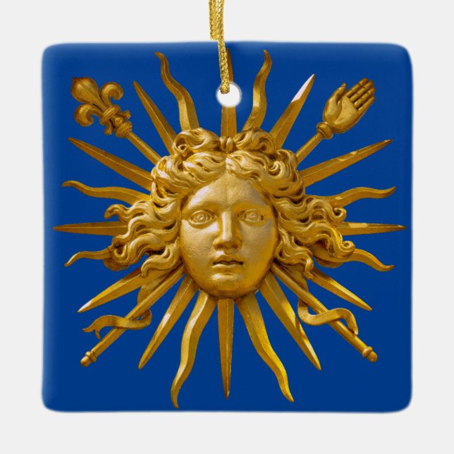 Symbol von Louis XIV der Sonnenkönig Keramikornament (Vorderseite)