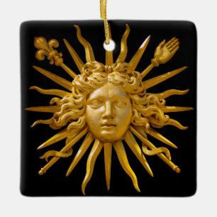 Symbol von Louis XIV der Sonnenkönig Keramikornament