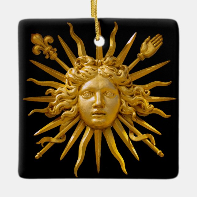 Symbol von Louis XIV der Sonnenkönig Keramikornament (Vorderseite)