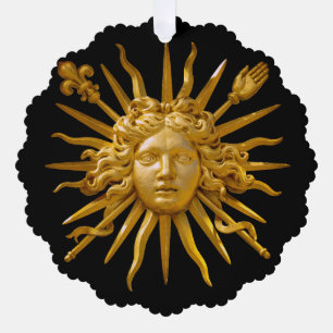 Symbol von Louis XIV der Sonnenkönig Ornament Karte