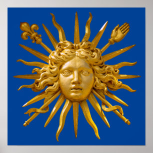Symbol von Louis XIV der Sonnenkönig Poster