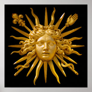 Symbol von Louis XIV der Sonnenkönig Poster