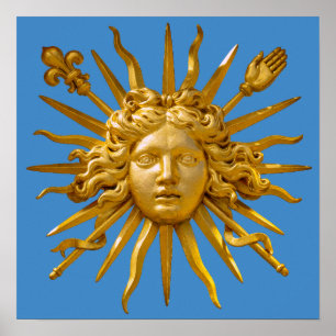 Symbol von Louis XIV der Sonnenkönig Poster