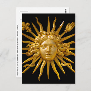 Symbol von Louis XIV der Sonnenkönig Postkarte