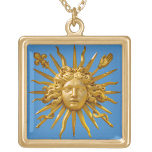 Symbol von Louis XIV der Sonnenkönig Vergoldete Kette