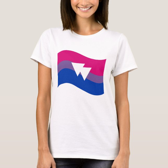 Symbol-Wavy-Flag für Bisexual Prix T-Shirt (Vorderseite)