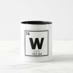 Symbolchemieformel des Wolframchemischen Elements Tasse