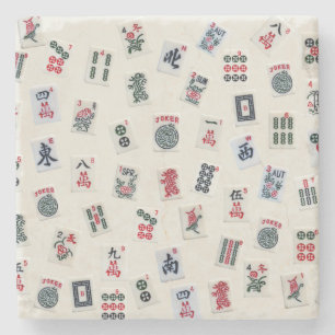 Symbole aus Mahjong Steinuntersetzer