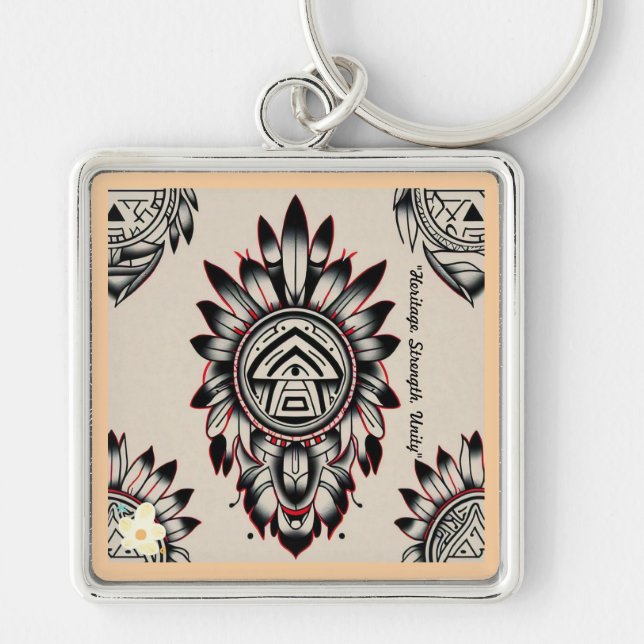 "Symbole der Festigkeit" Schlüsselanhänger (Vorne)