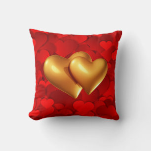 Symbole der herzförmigen Liebe Kissen