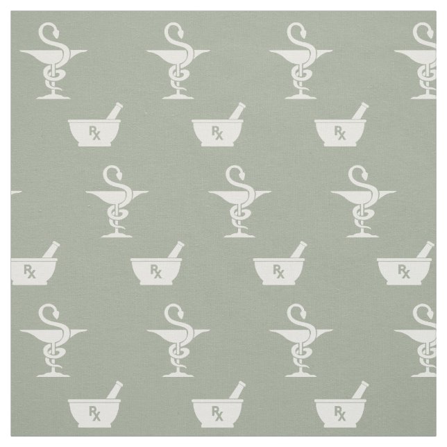 Symbole des Apotheken-Graus Stoff (Muster)