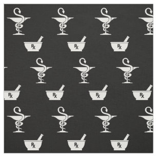 Symbole des Apotheken-Schwarzen Stoff