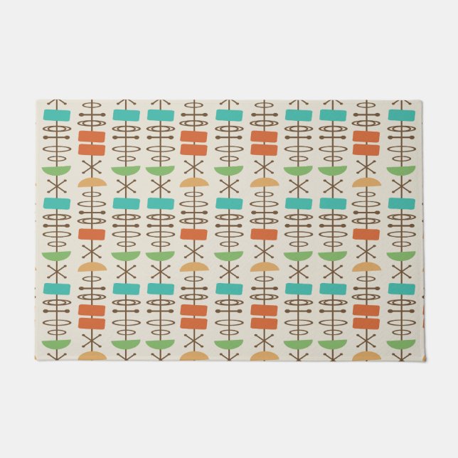 Symbole des Atomzeitalters mehrfarbig Fußmatte (Vorderseite)