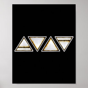 Symbole Erde Luft Feuer Wasser Wicca Natur Hexen Poster