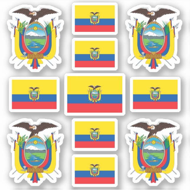 Symbole für ecuadorianische Staat / Wappen und Fah Aufkleber (Vorderseite)