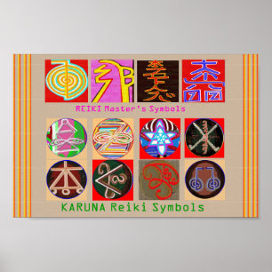 Symbole für Heilmeister - Premium-Papier Poster