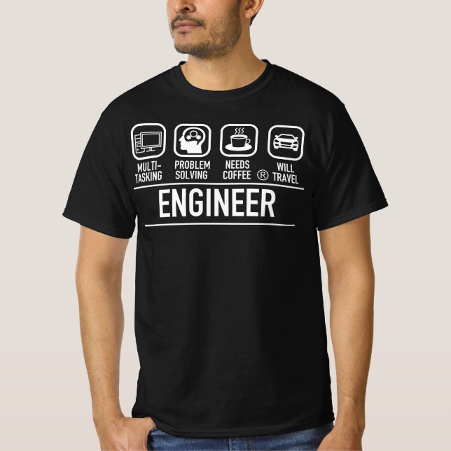 Symbole für Ingenieure - Funny Engineering-Geschen T-Shirt (Vorderseite)