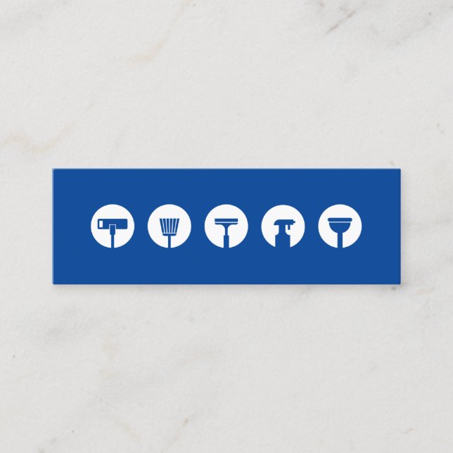 Symbole für Reinigungsdienste Mini Visitenkarte (Vorderseite)