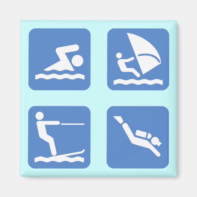 Symbole für Wassersport Magnet (Vorne)